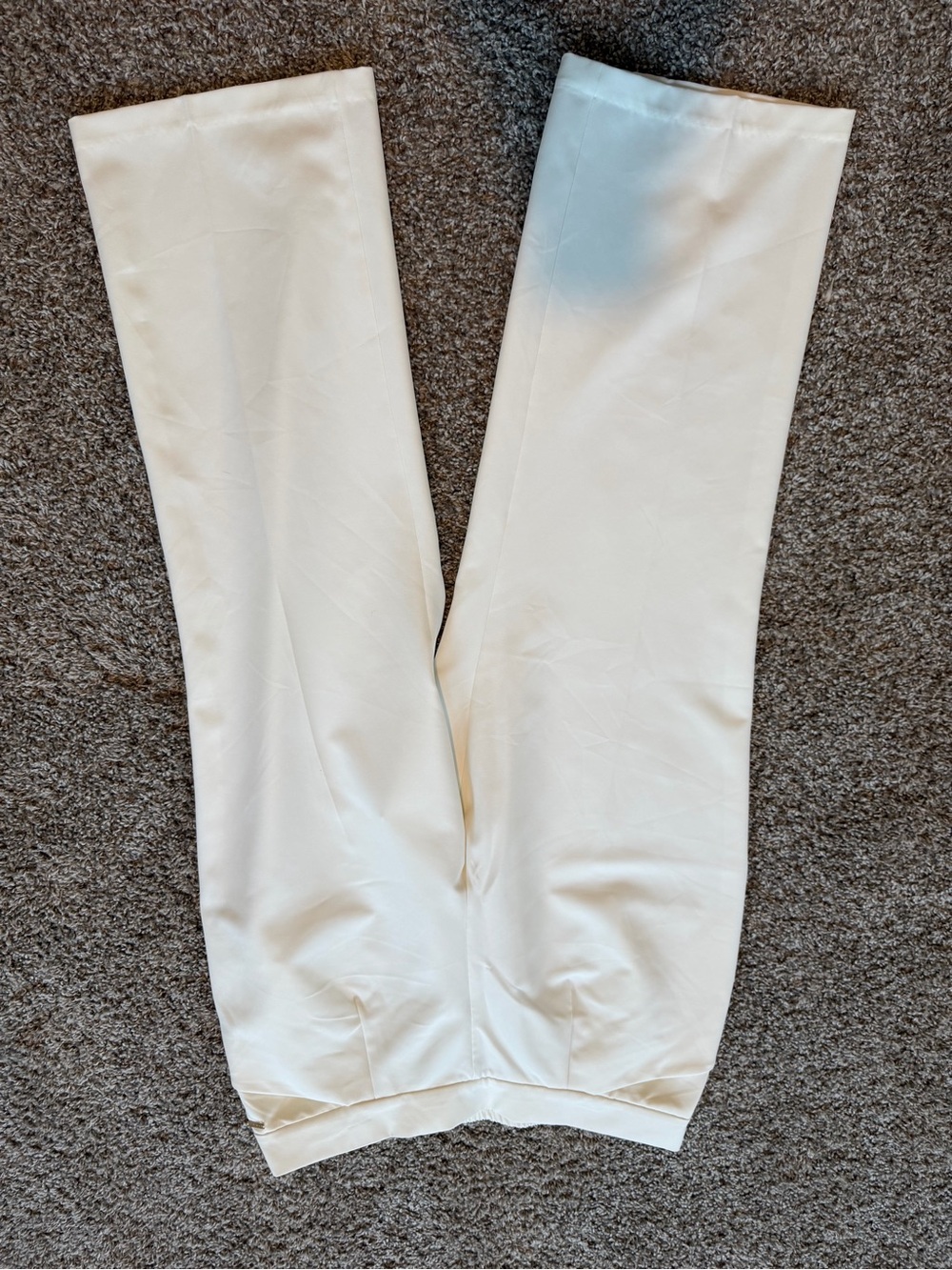 Tahari Cream Wide-Leg Trousers